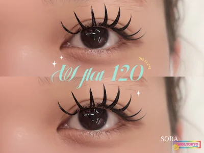 WOLTOKYO Ikebukuro | Eyelash extensions | Korean bundle double flat lash | IkebukuroEyelash extensions daburufurato120束 by sora