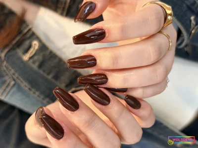 WOLTOKYO Ikebukuro | Nail | Simple one-color | dakuburaun One-colorNail｜通勤 ofuisu by Ran