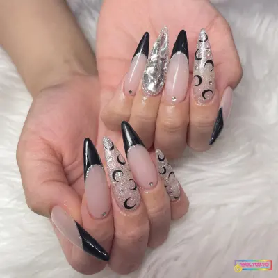 WOLTOKYO 池袋店 池袋ネイル フレンチ ロングチップ・黒フレンチ 担当mai