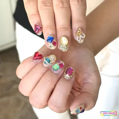 WOLTOKYO Shibuya | Nail | Gyaru nail | 宝石Nail by yu-ka